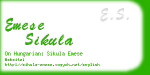emese sikula business card